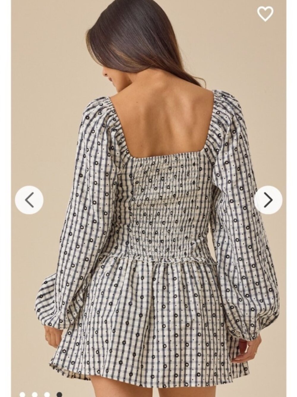 NWT Altar'd State Navy Plaid Mini Dress - Picture 4 of 4